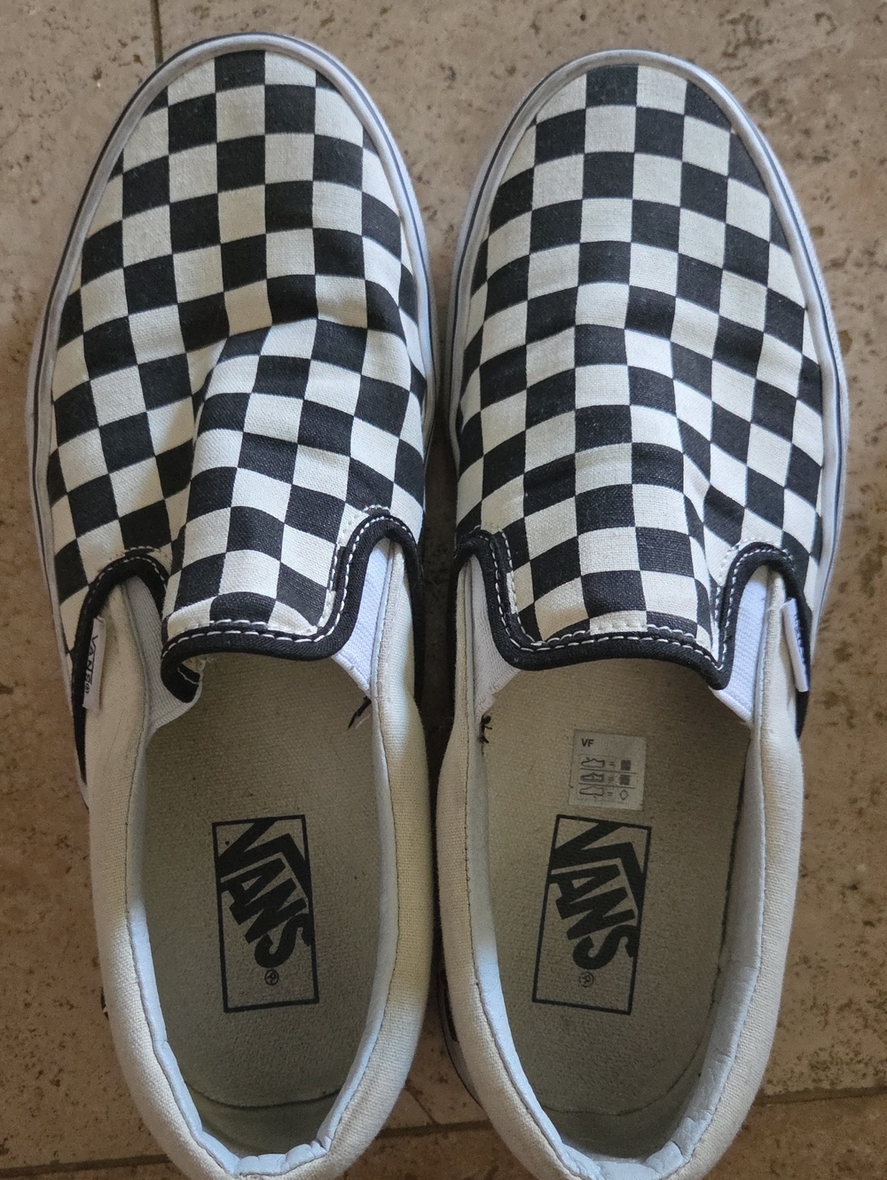Vans Checkerboard Slip-On Sneakers - Black & White